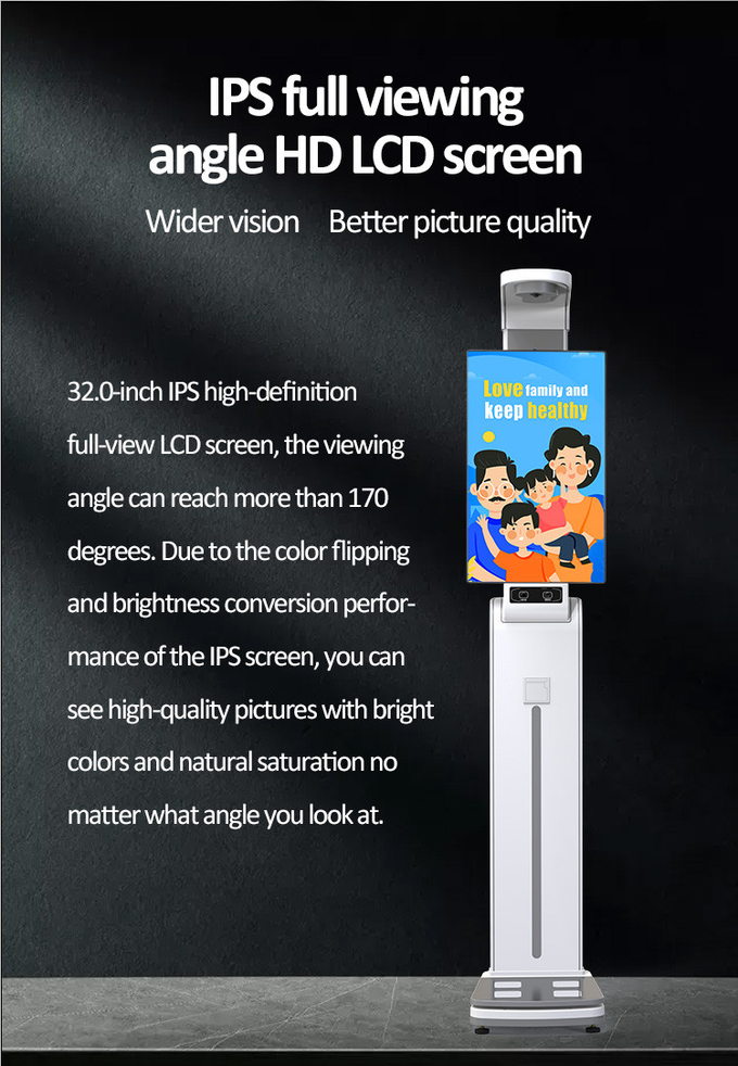 Touch Screen Body Bmi Index Weight Height Scale Thermal Automatic Printing