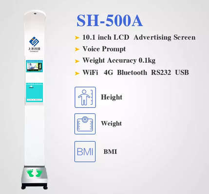 Lcd Electronic Coin Operated Weight Scale Digital Height Printing