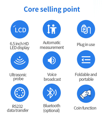 Coin Operated Ultrasonic Height and Weight Machine