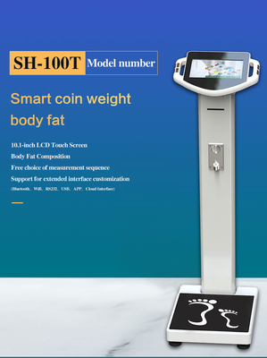 RS232 Coin Operated BMI Ultrasonic Digital Medical Body Fat Analysis Machine Sh-100T