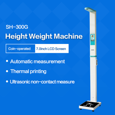 SH-300GT Ultrasonic Height Weight Balance bmi Scale with Coin Acceptor for Clinic