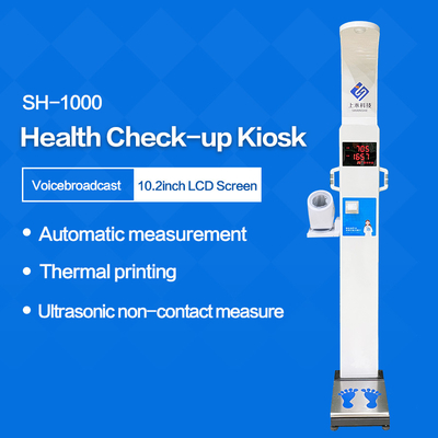 250v Ultrasonic Height And Weight Kiosk Body Fat Calculator Machine Led Screen