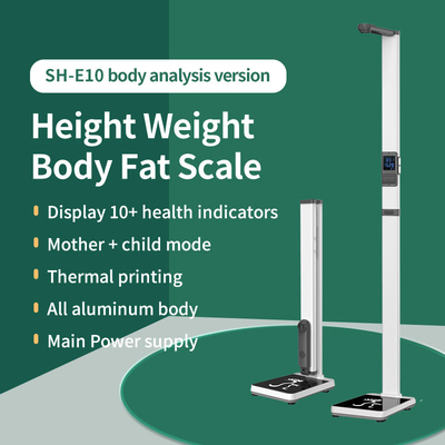 CE Digital Body Fat Weight Scale Height Machine 4.3 Inch VA Screen