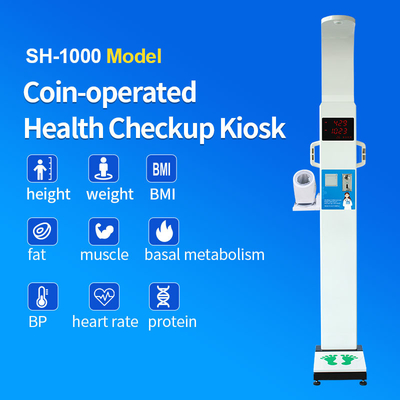 Coin operated Ultrasonic Digital Height Weight Blood Pressure Scale Body Fat Analyzer Scale SH-1000
