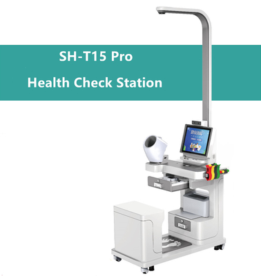 SH-T15 Pro Manufacturer Price Health Care Body Checkup Telemedicine Kiosk Height Weight Body Fat Scale Station