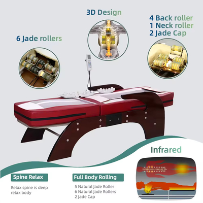 Therapy Thermal Body Jade Massage Mattress Infrared Jade Roller Massage Bed