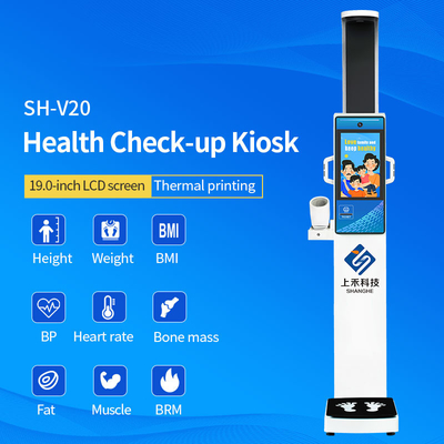 SH-V20Z Ultrasonic BMI Height and Weight Scale Blood Sugar and Oxygen Monitor for Pharmacy
