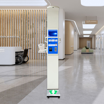 Multifunction Ultrasonic Health Checking Kiosk Human Height Weight BMI Balance Scale Body Fat Analyzer