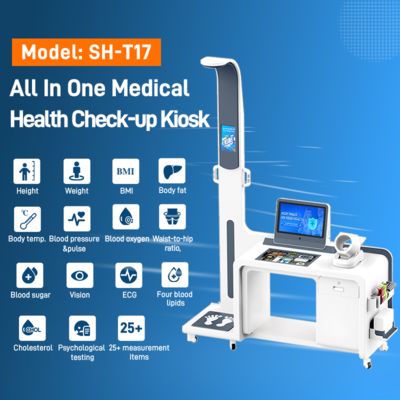 SH-T17 Factory Supply Smart Health Checkup Kiosk Medical Diagnostic Equipment with Body Analyzer 