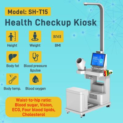 SH-T15 Body Health Checkup Kiosk Data Transmission System Telemedicine