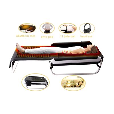 New Arrival Warm Rolling Stone Therapy Lumbar Relax Full Back V3 Jade Master Spine Relaxing Infrared Massage Bed