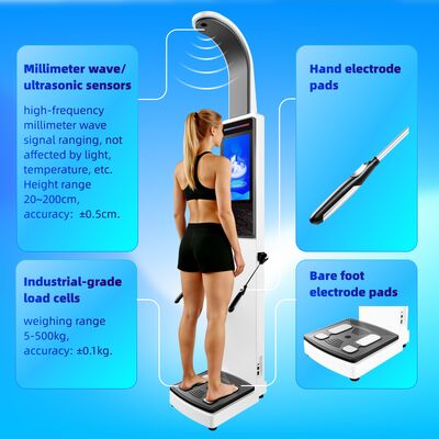 All-in-One Physical Examination Height Weight Machine Health Kiosk Body Fat Composition Analyzer Scale