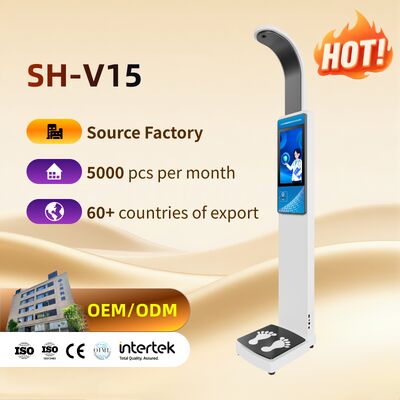 Height Weight Scale BMI LCD Intelligent Screen Thermal Printer Electronic Report Heart Rate Pharmacy OEM