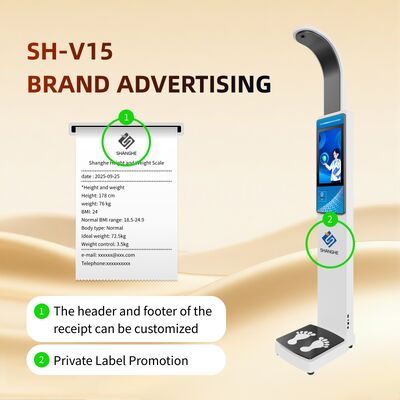 Height Weight Scale BMI LCD Intelligent Screen Thermal Printer Electronic Report Heart Rate Pharmacy OEM