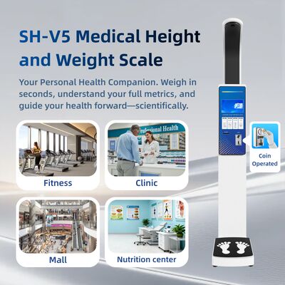 SH-V5 Digital Mobile Measuring Equipment Height Weight BMI Scale Machine
