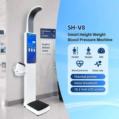 Blood Pressure Monitor Smart Height and Weight Scale Heart Rate Measuring Touchscreen Screen
