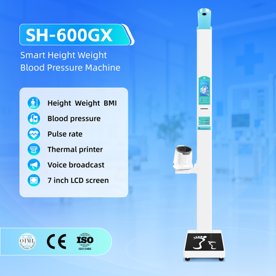 Medical Weight Scale with Height and Health Measurement Ultrasonic Height Weight Blood Pressure Measuring Device