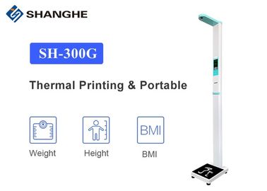 Medical Voice Guidance Automatic Height And Weight Machine , Printer Electronic Body Weight Scale