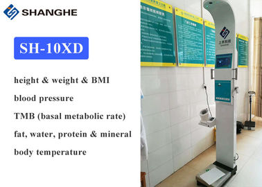 Metal Cabinet Health Check Kiosk With Patient ' S Temperature / SpO2 / NIBP