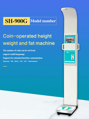 Automatic Coin Operated Bmi Weight Scale Ultrasonic Height Body Fat Analyzer
