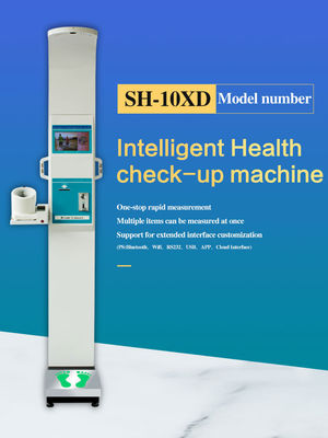 500kg Ultrasonic Bmi Height Weight Scale Coin Operated Blood Pressure Body Fat Analyzer