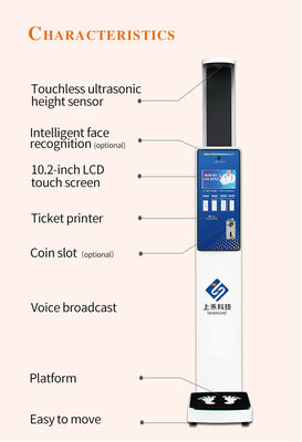 Digital Coin Operated Balance Body Weight And Height Scale For Supermarkets