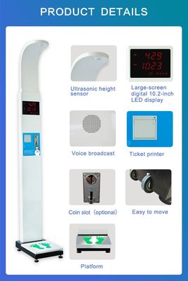 Coin Operated Body Weight And Height Scale Bluetooth Ultrasound Camry Pharmacy Digital