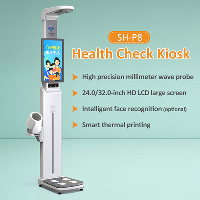 Large Lcd Display Height Weight Scale HD Ultrasound Blood Pressure With Ticket Printer