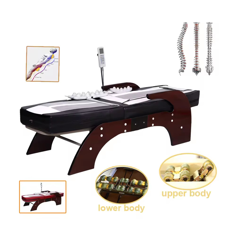 Spine Care Jade Stone Roller Massage Therapy Bed Spa Body Thermal Jade Massage Bed Infrared Massage Bed