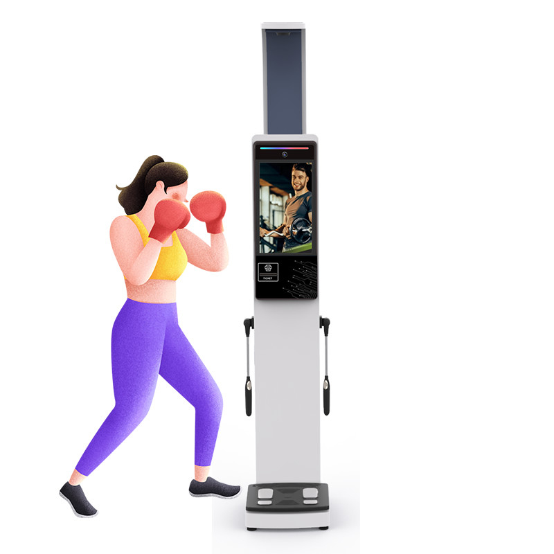 Professional 8 Electrodes Body Composition Fat Analyzer Height Weight Scale with Printer