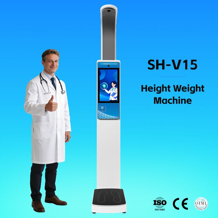 Height Weight Scale BMI LCD Intelligent Screen Thermal Printer Electronic Report Heart Rate Pharmacy OEM