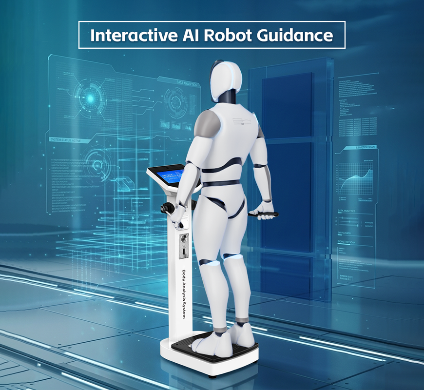 Body Nutrition Analyzer Scanner Segmental Body Composition Analyzer 8-Electrode BIA Fat Percentage Fitness Machine