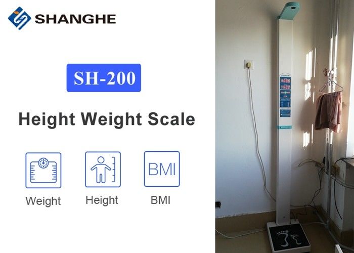 Electrical Bluetooth Ultrasonic Height And Weight Machine With LED Display