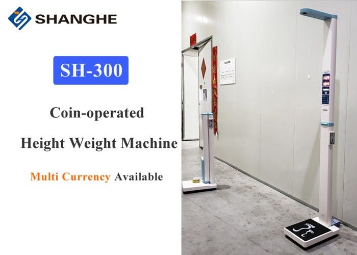 Coin Operated Digital Scale With Height Rod Rated Load 200kg With Printer AC110V - 220V 50HZ / 60HZ Power