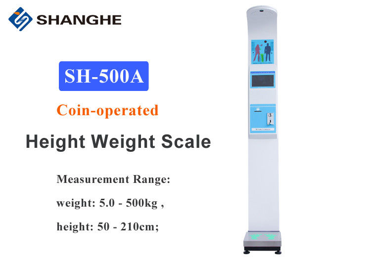Pharmacy BMI Coin Operated Weighing Scales With 10.1 Inch LCD HD Display