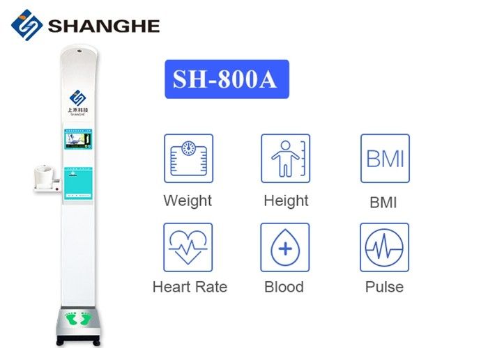 Ultrasonic Testing 210cm 500kg Electronic Height And Weight Machine