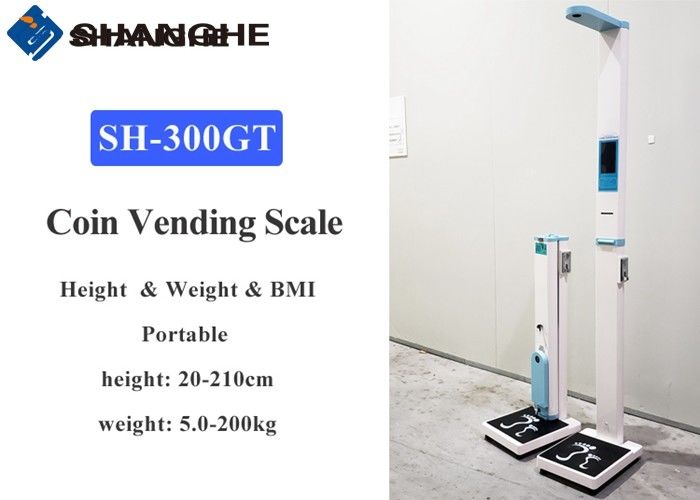 Coin HD LCD Screen Digital Height Weight Scale With Hot Printer