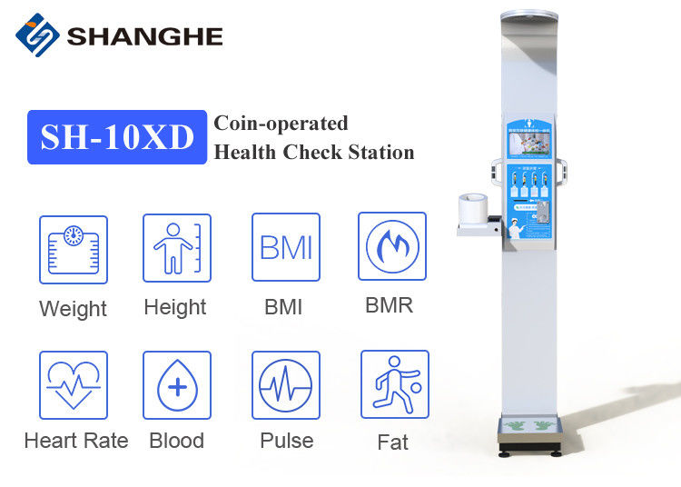 Coin Operated Smart Bluetooth BMI Scale Precise Fat Rate BMI Blood Machine