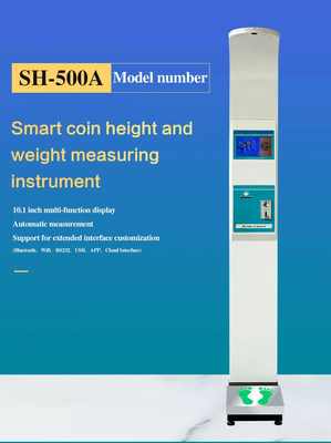 Lcd Electronic Coin Operated Weight Scale Digital Height Printing